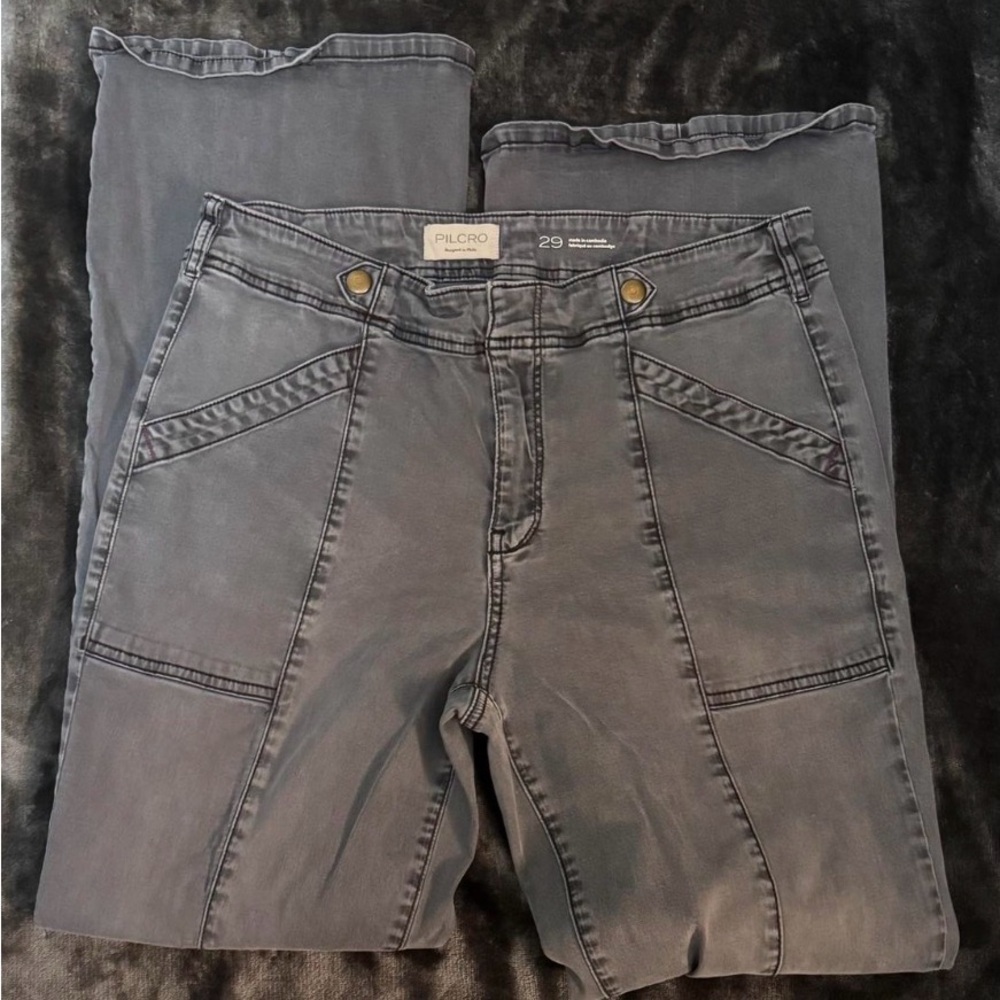 Pilcro Slate Gray Utility-Style Pants